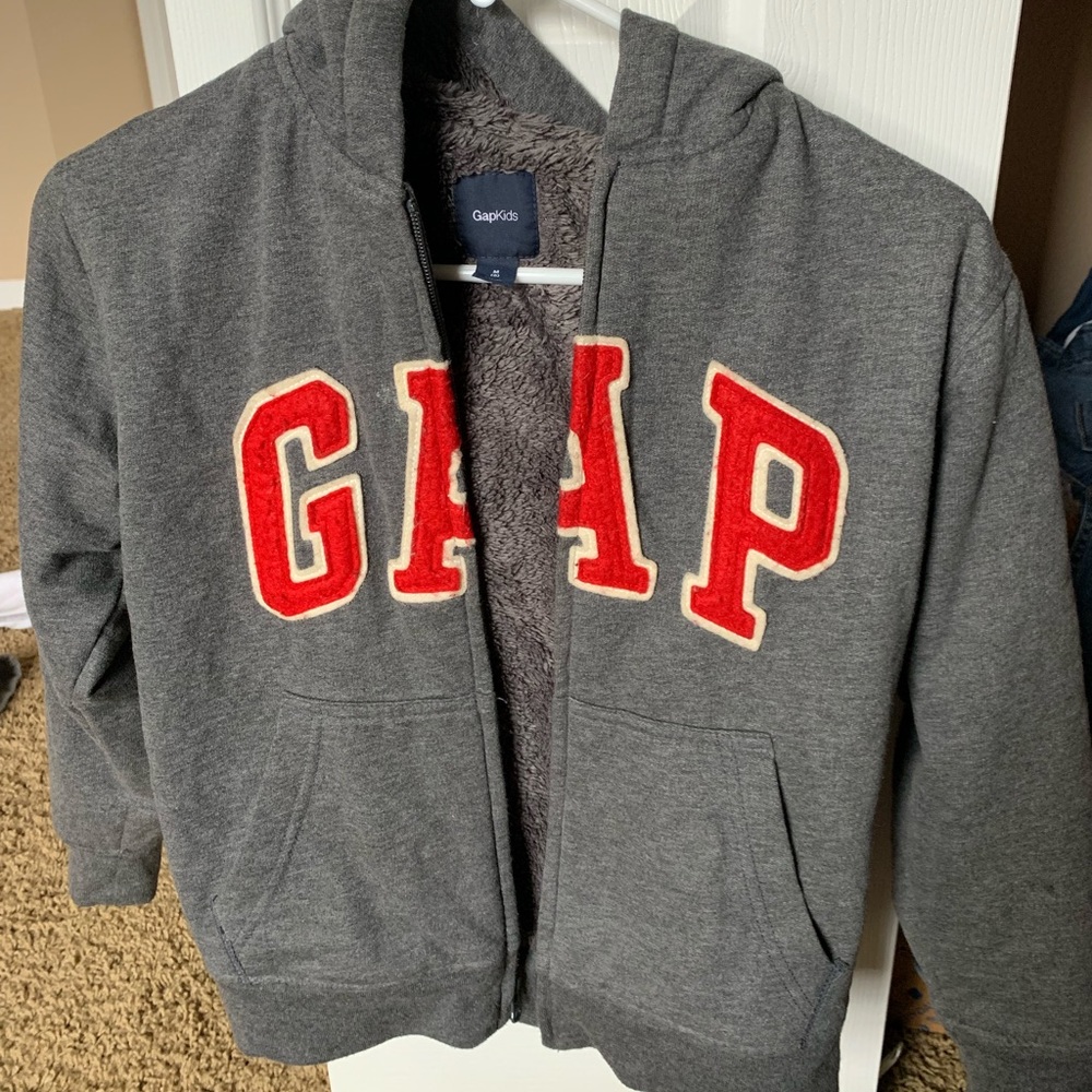 Sherpa logo zip hoodie